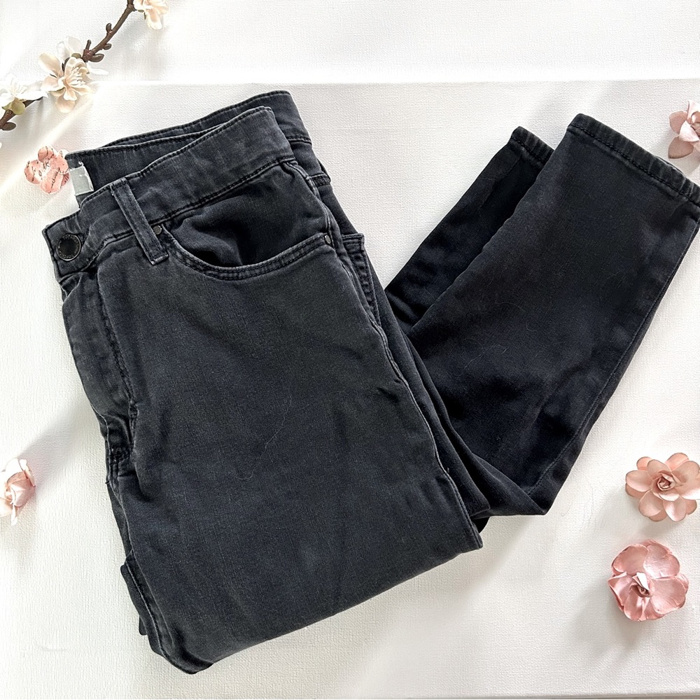 Topshop Moto Leigh Black Distressed Skinny Jeans